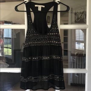 Black sequin tank